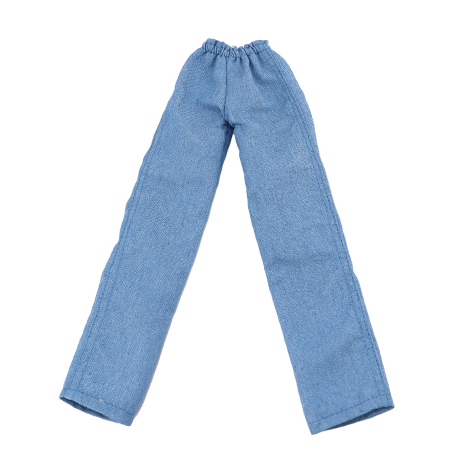 Men'S Shoes With Jeans - 1/6 Action Figure Pants, Ball Jointed