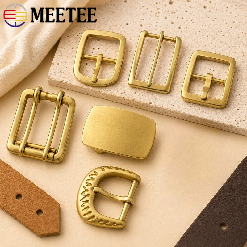 Men'S Shoes With Jeans - 1Pc 30-45mm Solid Brass Belt Buckle