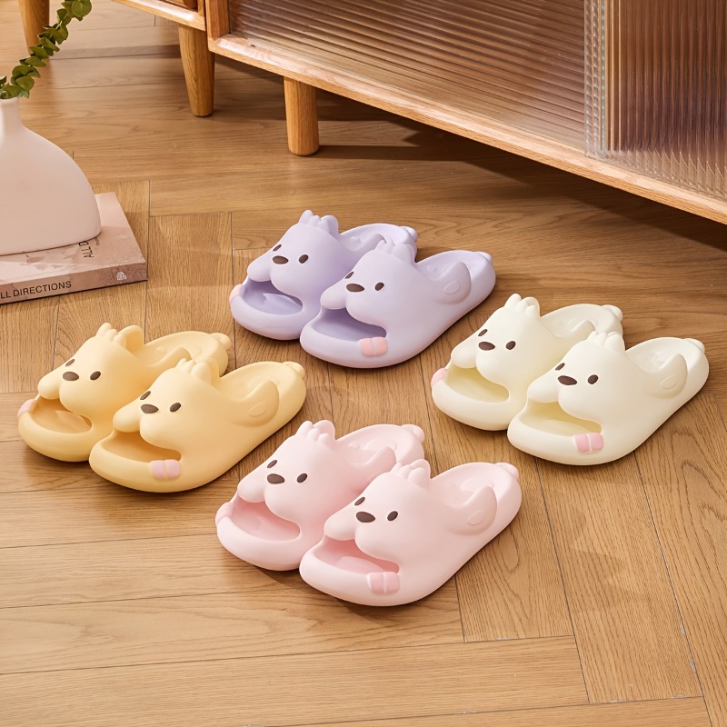 Men'S Shoes With Platform - Cute Dog Cartoon Slippers Women Men
