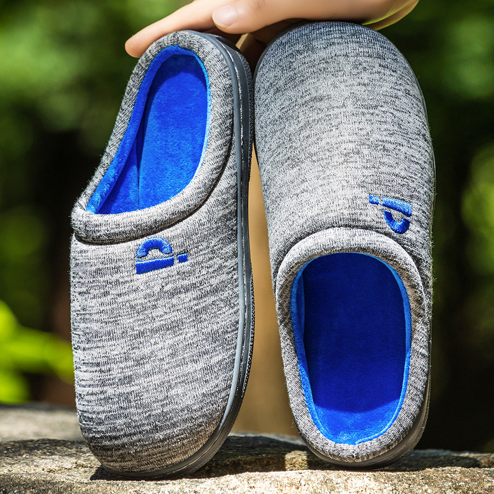 Men'S Shoes With Memory Foam - Premium Quality Warm Embroidered House Slippers