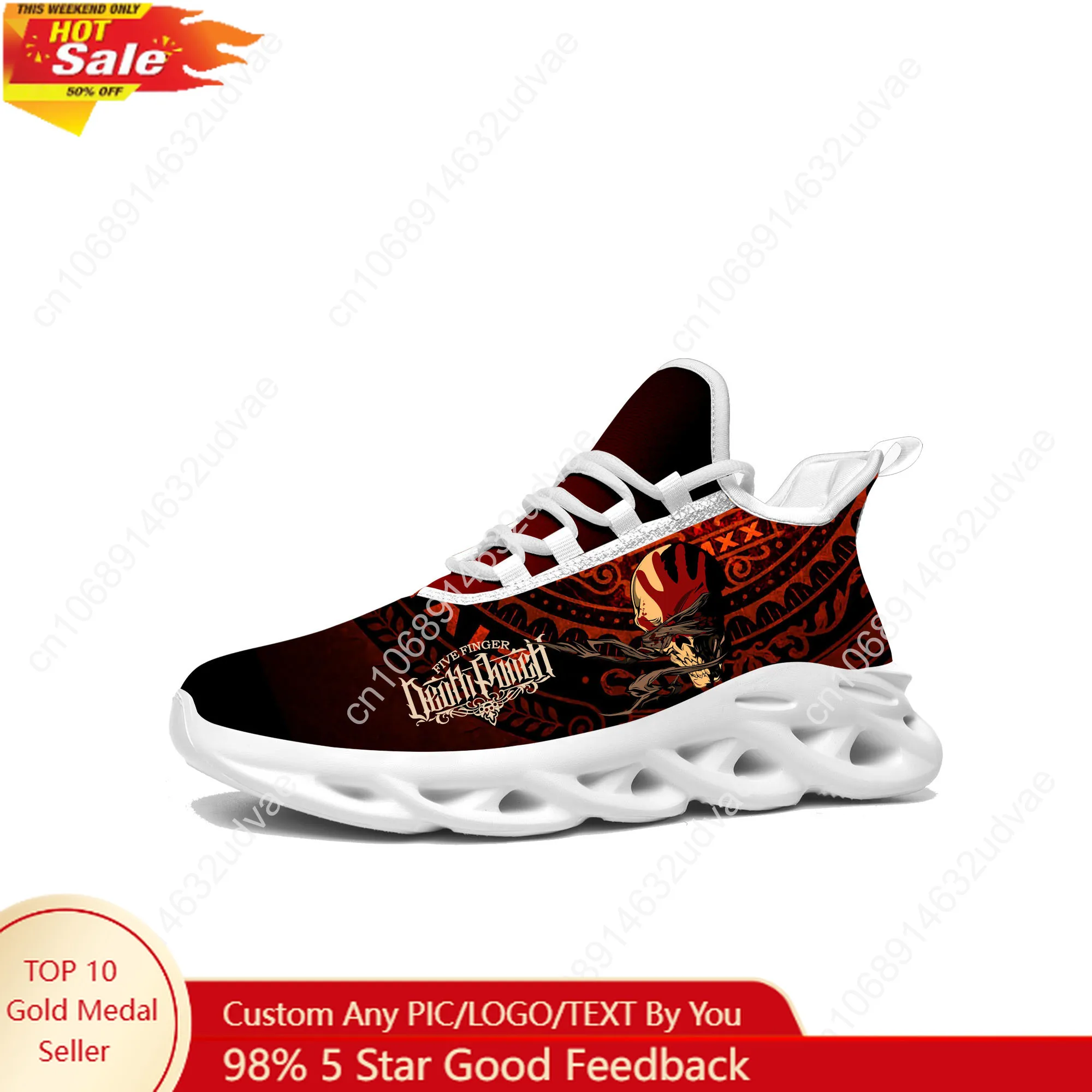 Men'S Shoes With Platform - Five Finger Death Punch Sports Sneakers