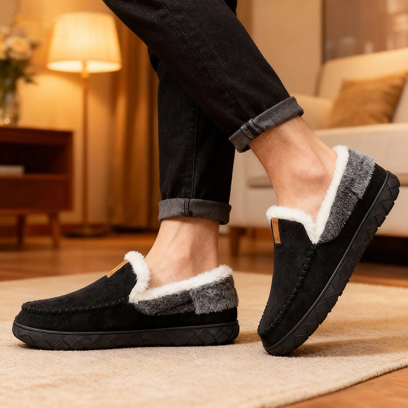 Men's Slippers Home Sewing Plu - Men'S Shoes With Memory Foam 评论和价格
