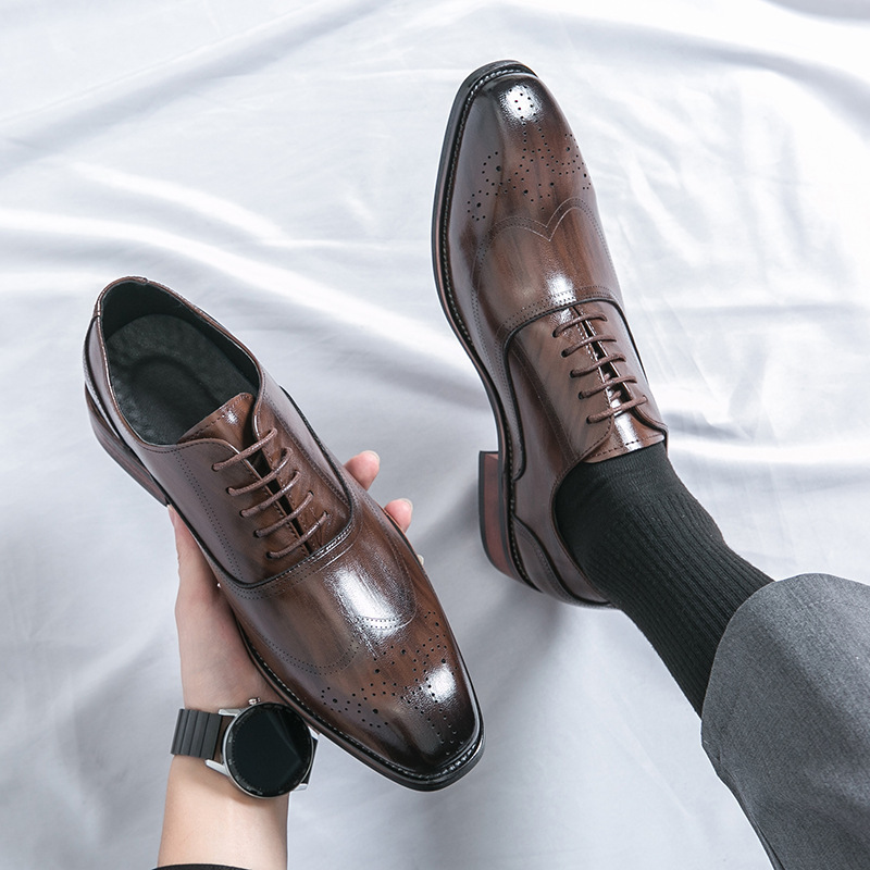 Classic Italy Pointed Toe Leat - Oxford Brogue Leather 评论和价格