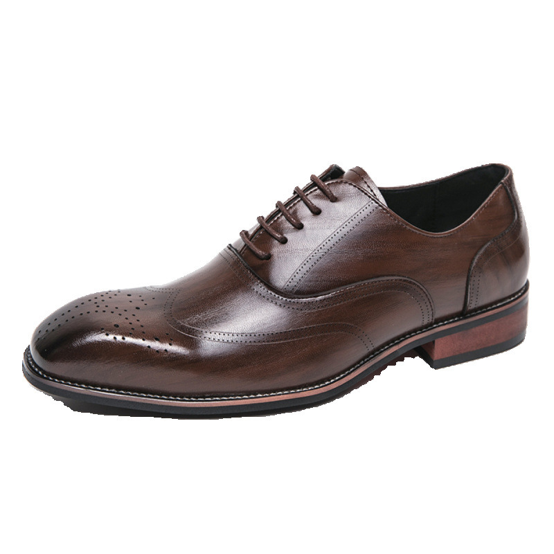 Classic Italy Pointed Toe Leat - Oxford Brogue Leather 评论和价格