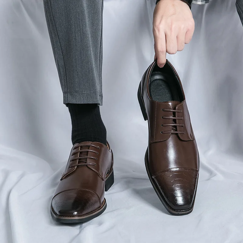 Classic Italy Pointed Toe Leat - Oxford Brogue Leather 评论和价格