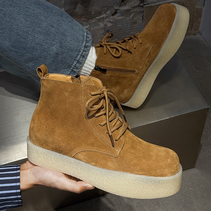 Thick Soled Height Increasing  - Men'S Shoes No Laces 评论和价格