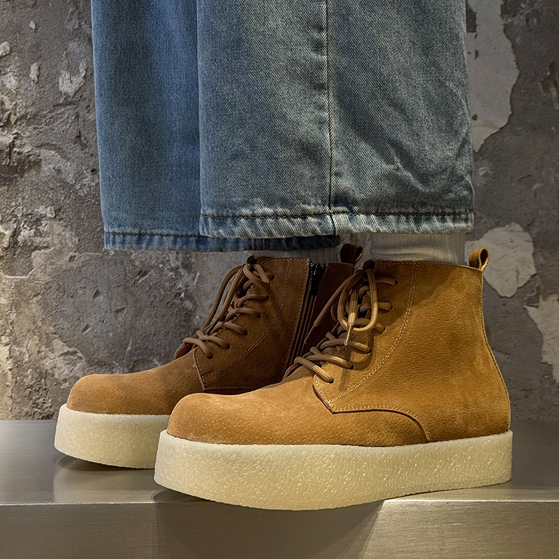 Thick Soled Height Increasing  - Men'S Shoes No Laces 评论和价格