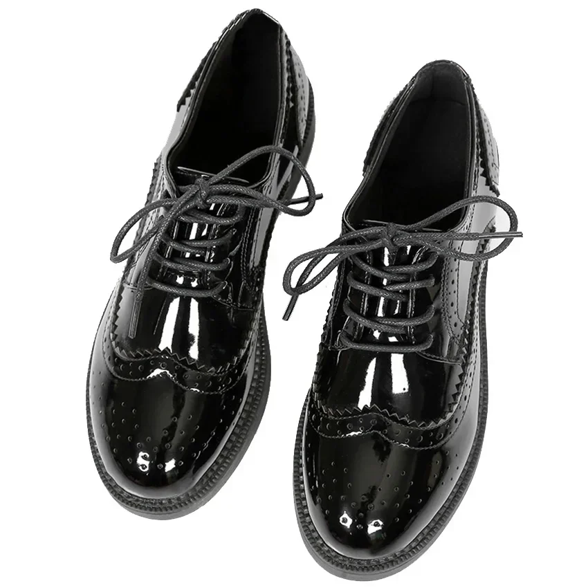 2025 Autumn Women Oxford Flats - Oxford Brogue Leather 评论和价格