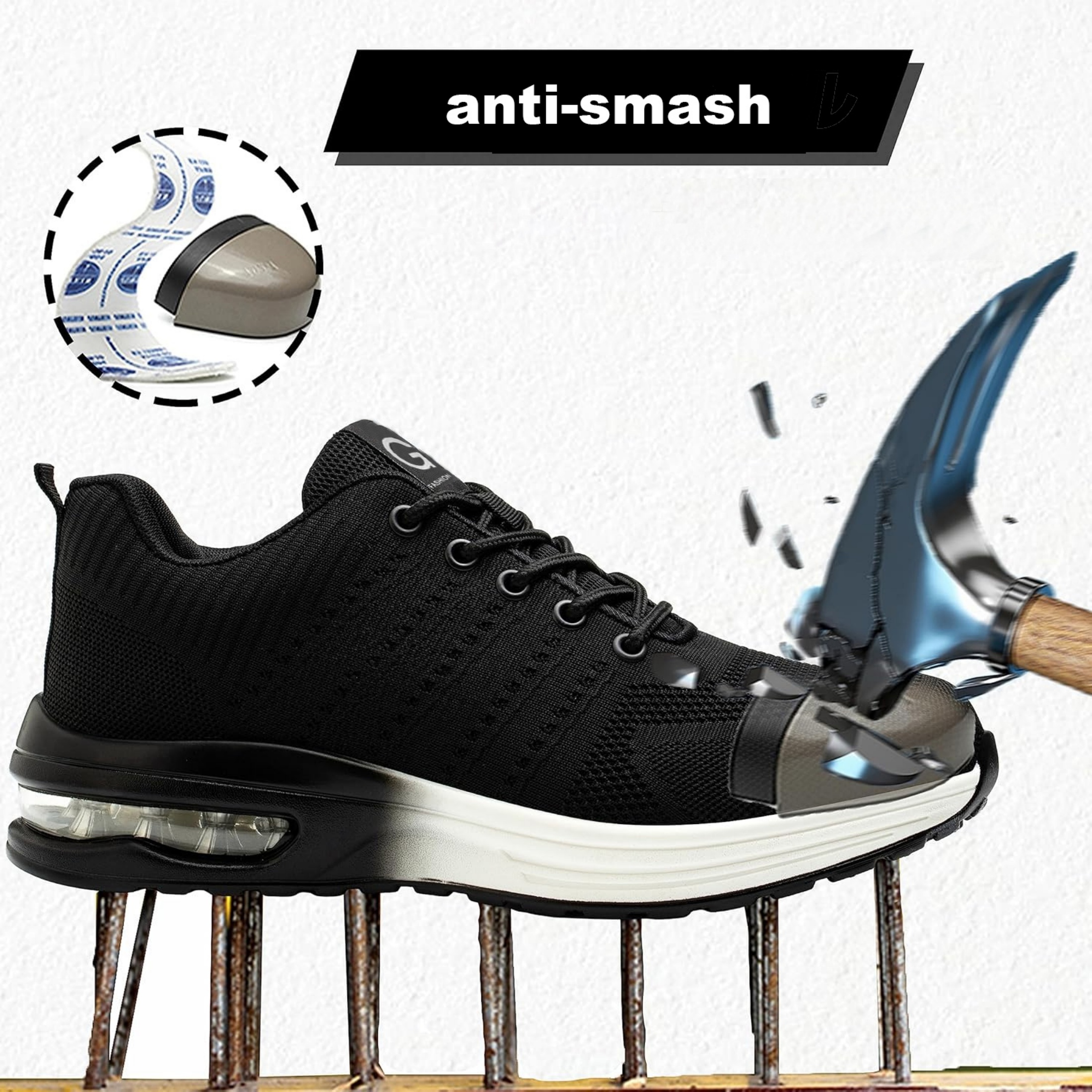 Indestructible Safety Shoes Fo - Men'S Shoes No Laces 评论和价格