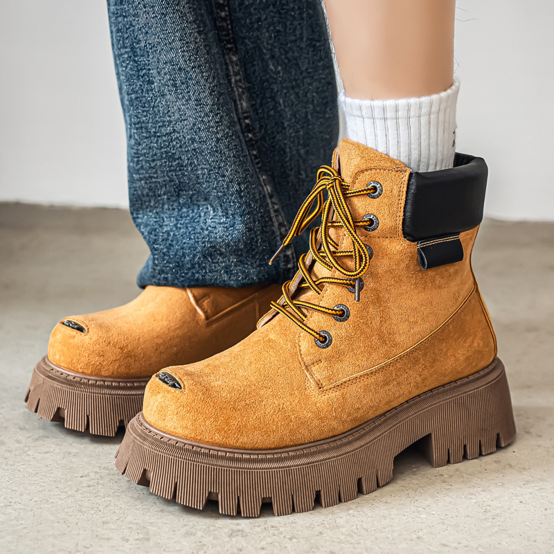Classic High Top Boots Outdoor - Men'S Shoes No Laces 评论和价格