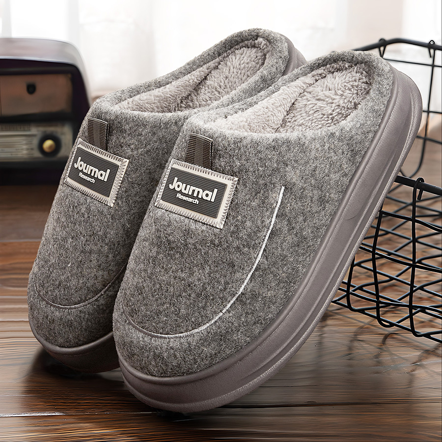 Warm Felt Slippers Men EVA Mem - Men'S Shoes With Memory Foam 评论和价格