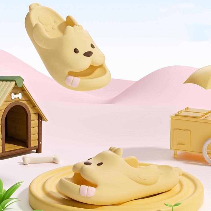 Cute Dog Cartoon Slippers Wome - Men'S Shoes With Platform 评论和价格