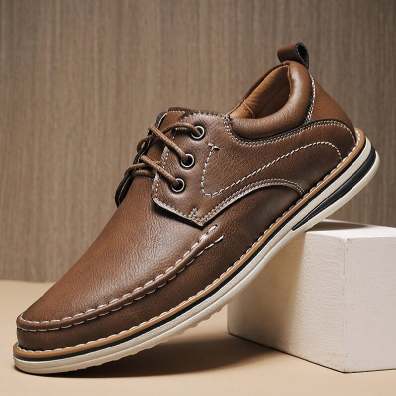 Genuine Leather Men Dress Shoe - Oxford Brogue Leather 评论和价格