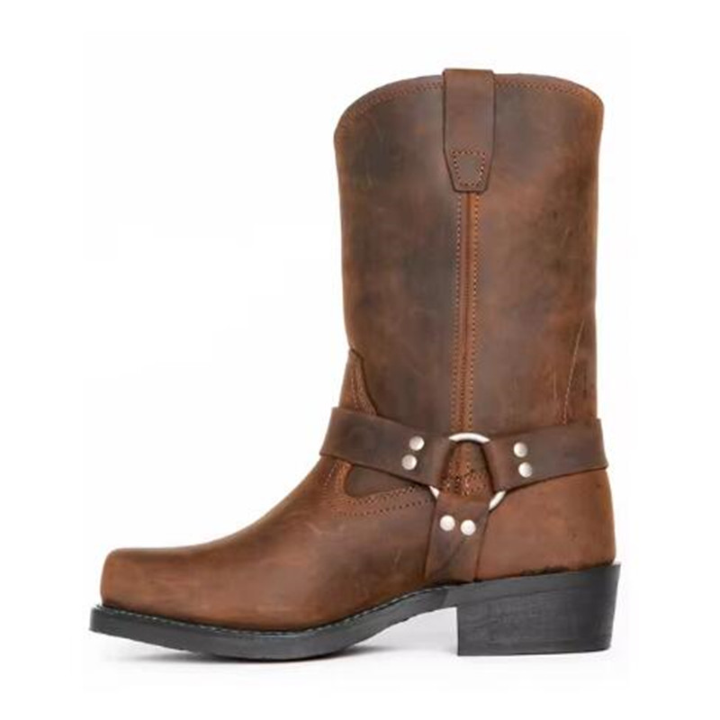 Luxury Retro Cowboy Boots Men  - Chelsea Boots Suede 评论和价格