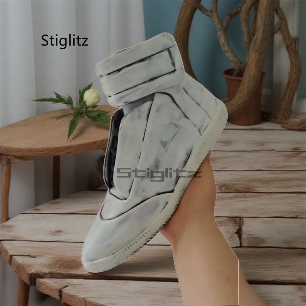 White Graffiti Casual High Top - Men'S Shoes Low Top 评论和价格