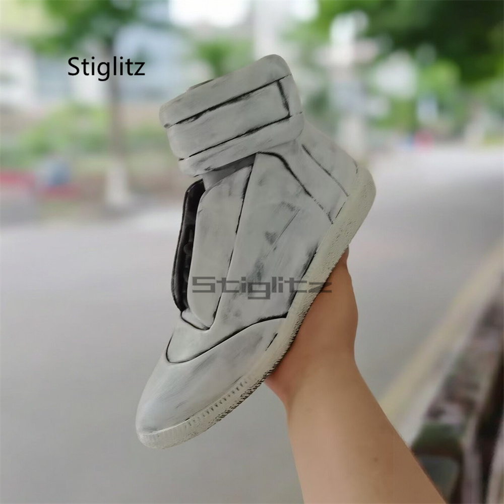 White Graffiti Casual High Top - Men'S Shoes Low Top 评论和价格