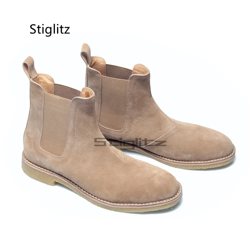 Men's Suede Leather Chelsea Bo - Chelsea Boots Suede 评论和价格