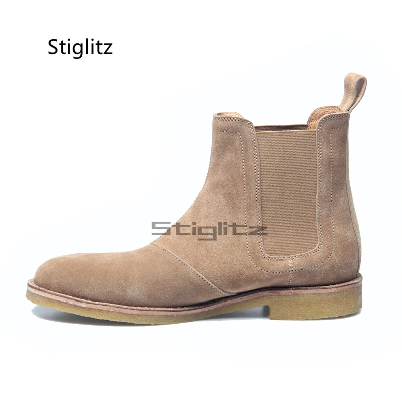 Men's Suede Leather Chelsea Bo - Chelsea Boots Suede 评论和价格