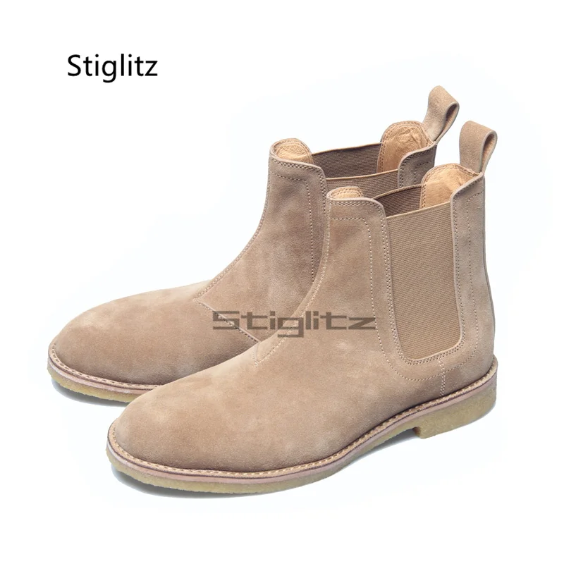 Men's Suede Leather Chelsea Bo - Chelsea Boots Suede 评论和价格