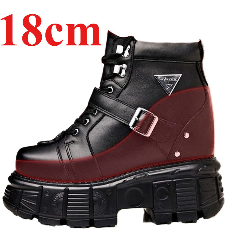 Genuine Leather Motorcycle Boo - Men'S Shoes No Laces 评论和价格