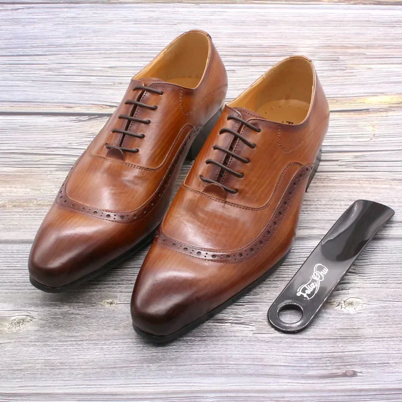 Men's Luxury Genuine Leather O - Oxford Brogue Leather 评论和价格