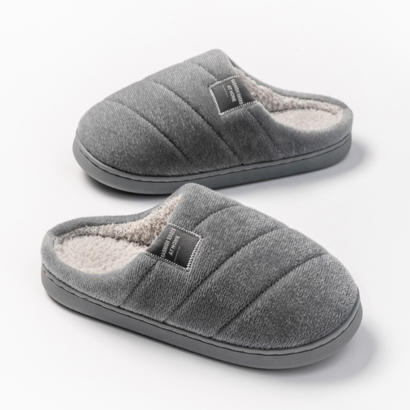 Men's Winter Plush Slippers -  - Men'S Shoes With Memory Foam 评论和价格