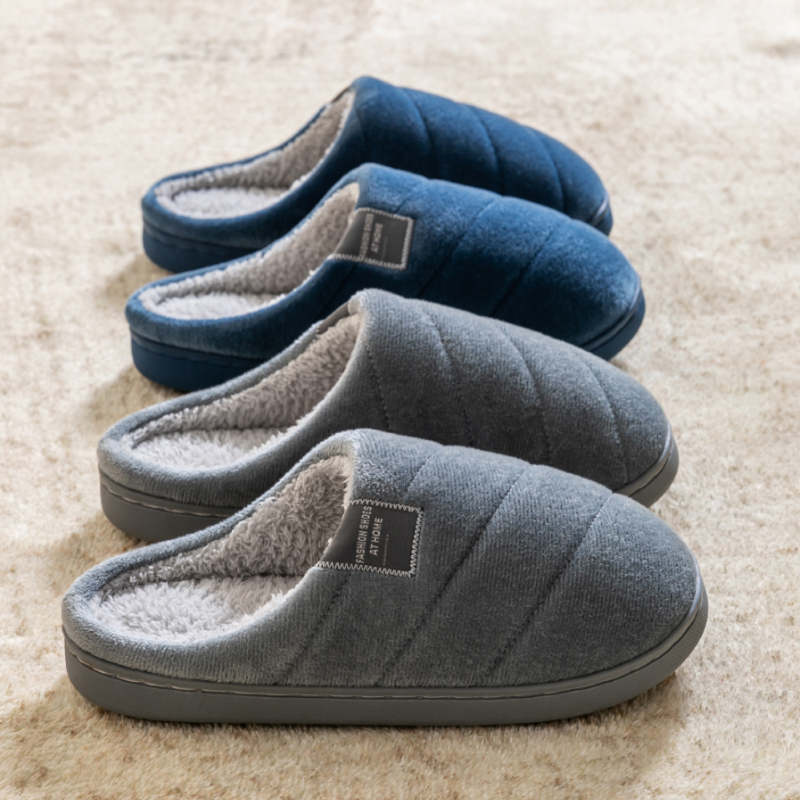 Men's Winter Plush Slippers -  - Men'S Shoes With Memory Foam 评论和价格
