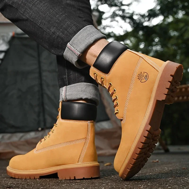 Boots Men High Top Boots High  - Men'S Shoes No Laces 评论和价格