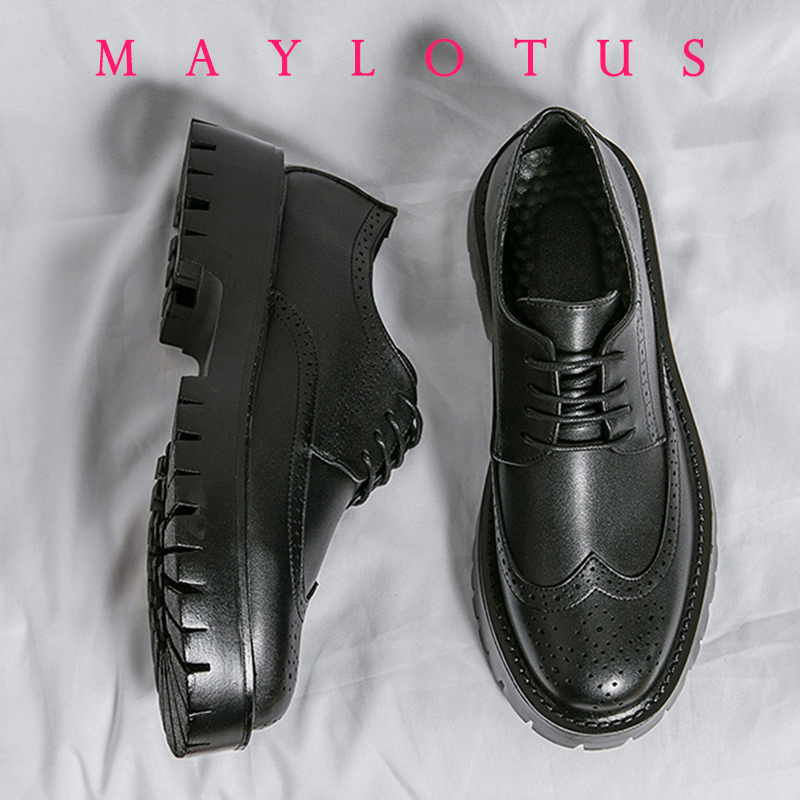 Men Brogue 5/8/10CM Platform H - Oxford Brogue Leather 评论和价格