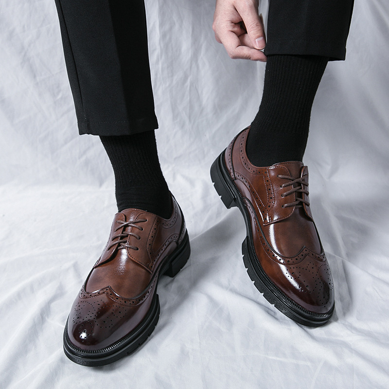 Men Brogue 5/8/10CM Platform H - Oxford Brogue Leather 评论和价格